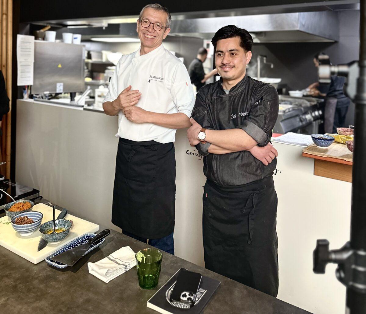 Steve Anderson y Zaw Mahesh - show cooking cocina birmana en Valencia